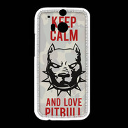 Coque HTC One M8 Keep calm pitbull 1 ZG