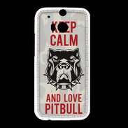 Coque HTC One M8 Keep calm pitbull 2 ZG