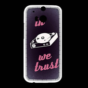 Coque HTC One M8 In DJ We trust Rouge ZG