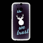 Coque HTC One M8 In Elan We trust Bleu ZG