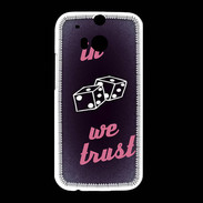 Coque HTC One M8 In Gamble We trust Rouge ZG
