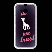 Coque HTC One M8 In Girafe We trust Rouge ZG