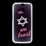 Coque HTC One M8 In Judaïsme We trust Rouge ZG 
