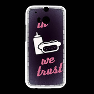 Coque HTC One M8 In Junk We trust Rouge ZG