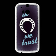 Coque HTC One M8 In Luck We trust Bleu ZG