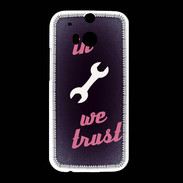 Coque HTC One M8 In Mecanic We trust Rouge ZG