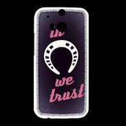 Coque HTC One M8 In Luck We trust Rouge ZG