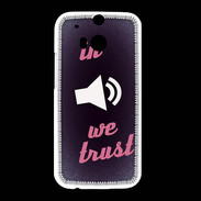 Coque HTC One M8 In Music We trust Rouge ZG