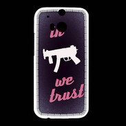 Coque HTC One M8 In Uzi We trust Rouge ZG
