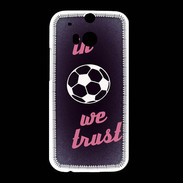 Coque HTC One M8 In Soccer We trust Rouge ZG