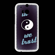 Coque HTC One M8 In Zen We trust Bleu ZG