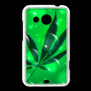 Coque HTC Desire 200 Cannabis Effet bulle verte