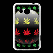 Coque HTC Desire 200 Effet cannabis sur fond noir
