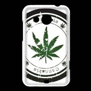 Coque HTC Desire 200 Grunge stamp with marijuana leaf