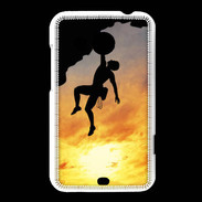 Coque HTC Desire 200 Escalade au couché de soleil 10