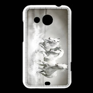 Coque HTC Desire 200 Chevaux blancs