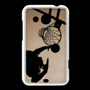 Coque HTC Desire 200 Basket en noir et blanc