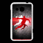 Coque HTC Desire 200 Illustration Handball en noir et rouge