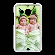 Coque HTC Desire 200 Jumeaux coeur