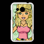 Coque HTC Desire 200 Hippie en dessin