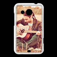 Coque HTC Desire 200 Guitariste peace and love 1