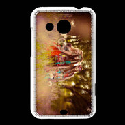 Coque HTC Desire 200 Groupe de hippie dans les champs