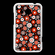 Coque HTC Desire 200 Fond motif floral 750 