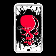 Coque HTC Desire 200 Tête de Mort en Rouge et Noir