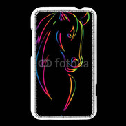 Coque HTC Desire 200 Vector image of an horse on black back 50