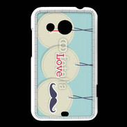 Coque HTC Desire 200 I love moustache 5