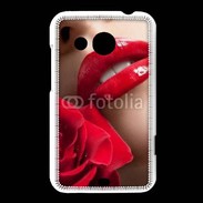 Coque HTC Desire 200 Bouche et rose glamour