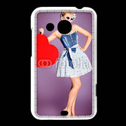 Coque HTC Desire 200 femme glamour coeur style betty boop