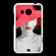 Coque HTC Desire 200 Femme élégante en noire et rouge 10