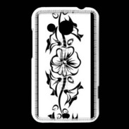 Coque HTC Desire 200 Tatouage de fleurs 5