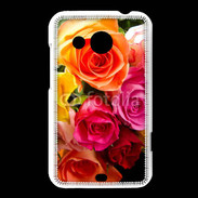 Coque HTC Desire 200 Bouquet de roses multicouleurs