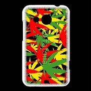 Coque HTC Desire 200 Fond de cannabis coloré