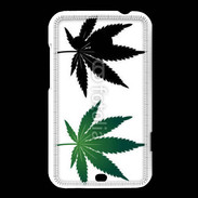 Coque HTC Desire 200 Double feuilles de cannabis