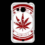 Coque HTC Desire 200 Red stamp with marijuana leaf