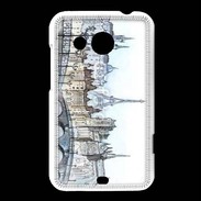 Coque HTC Desire 200 Vintage Paris en dessin 2