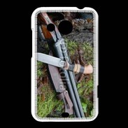 Coque HTC Desire 200 Fusil de chasse et couteau 2