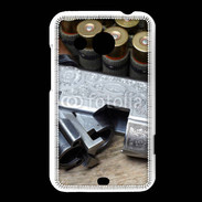 Coque HTC Desire 200 Vintage fusil et cartouche