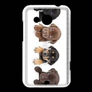 Coque HTC Desire 200 Alignement de petits chiens