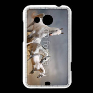 Coque HTC Desire 200 Groupe de chevaux blancs
