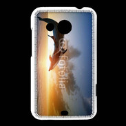 Coque HTC Desire 200 Saut de dauphin au couché de soleil