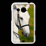 Coque HTC Desire 200 Portrait cheval blanc 25