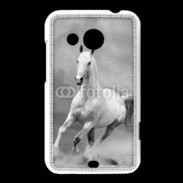 Coque HTC Desire 200 Cheval en noir et blanc 55