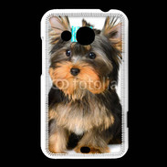 Coque HTC Desire 200 Yorkshire et nœud bleu 15