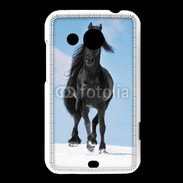 Coque HTC Desire 200 Cheval Friesian noir 100