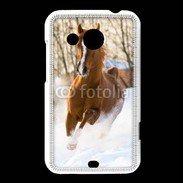 Coque HTC Desire 200 Cheval arabe dans la neige 100