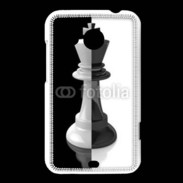 Coque HTC Desire 200 Roi d'échec noir et blanc